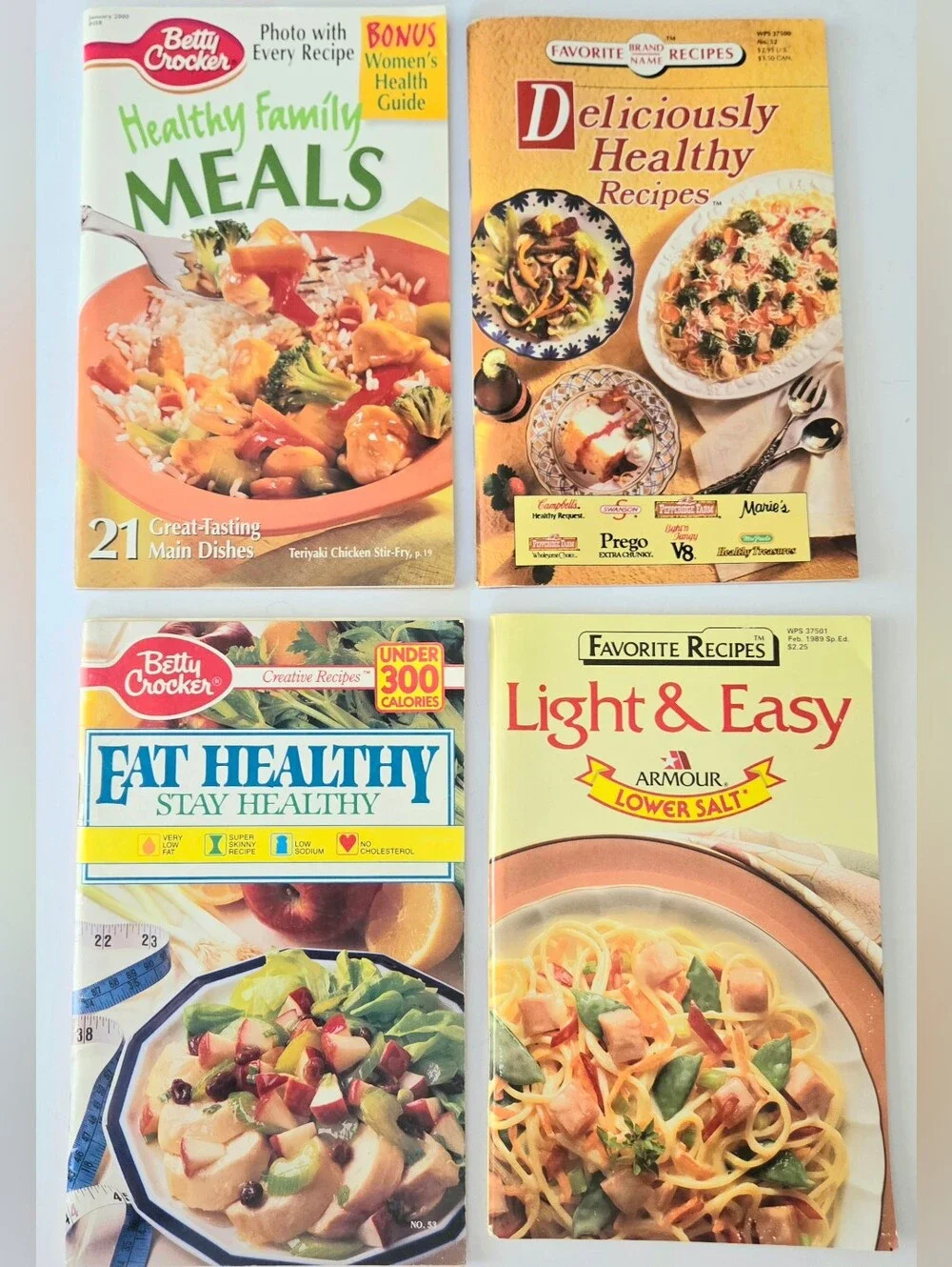 LOT OF 20 LOW FAT, LIGHT AND HEALTHY RECIPE COOKBOOKS BOOKLETS, PILLSBURY & MORE
